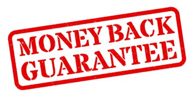 Para Geri Kazanma Garantisi Kırmızı Lastik Damga Vektörü