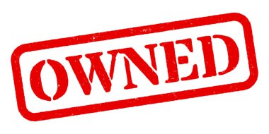 Sahibi Kırmızı Kauçuk Damga Vektörü