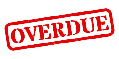 Gecikmiş Kırmızı Kauçuk Damga Vektörü