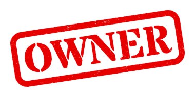 Sahibi Kırmızı Lastik Damga Vektörü