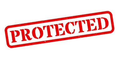 Korunan Kırmızı Kauçuk Damga Vektörü