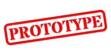 Prototip Kırmızı Lastik Damga Vektörü