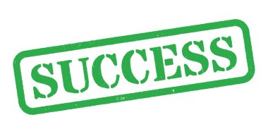 Başarı Yeşil Lastik Damga Vektörü