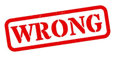 Yanlış Kırmızı Lastik Damga Vektörü