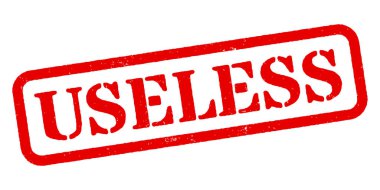 İşe Yararsız Kırmızı Lastik Damga Vektörü