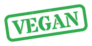 Vegan Yeşil Lastik Damga Vektörü