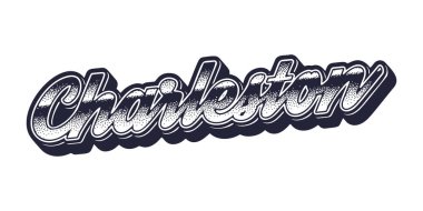 Charleston şehrinin eski üç boyutlu grafik biçimi