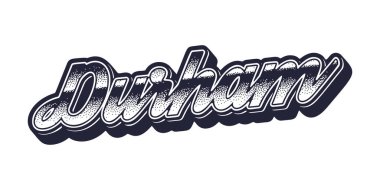 Durham şehrinin eski üç boyutlu grafik biçimi