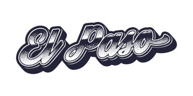 El Paso şehrinin eski üç boyutlu grafik biçimi