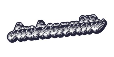 Jacksonville şehrinin eski üç boyutlu grafik tarzı