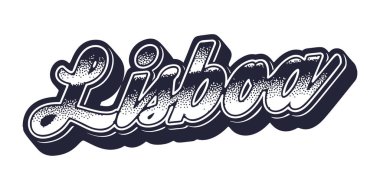 Lizbon şehrinin eski üç boyutlu grafik biçimi