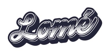 Geçmişe dönük üç boyutlu grafik tarzında şehir adını lome et