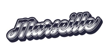 Marsilya şehrinin eski üç boyutlu grafik biçimi