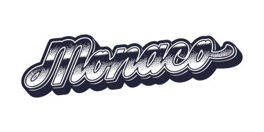 Monako şehrinin üç boyutlu grafik tarzındaki adı