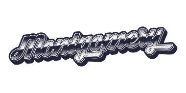 Montgomery şehrinin eski üç boyutlu grafik tarzı