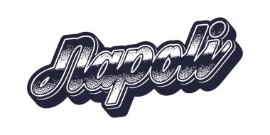 Napoli şehrinin eski üç boyutlu grafik biçimi