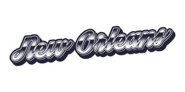 New Orleans şehrinin eski üç boyutlu grafik tarzı