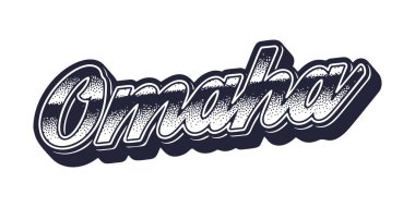 Omaha şehrinin eski üç boyutlu grafik biçimi