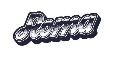 Roma şehrinin eski üç boyutlu grafik tarzındaki adı