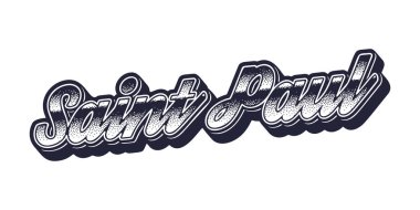 Saint Paul şehrinin eski üç boyutlu grafik biçimi