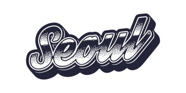 Seul şehrinin eski üç boyutlu grafik biçimi