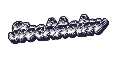 Stockholm şehrinin eski üç boyutlu grafik tarzı