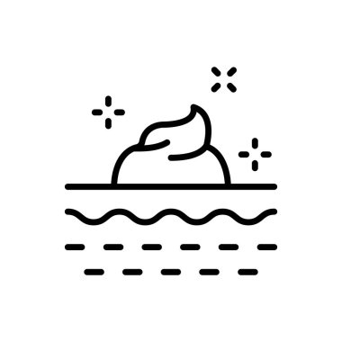 Cilt Hat Simgesi İçin Nemlendirici Krem. Günlük ya da gece kremi, jel, köpük, köpük ya da sabun köpüğü. Güneş kremi, güneş kremi ana hatları simgesi. Düzenlenebilir Vuruş. İzole Vektör İllüstrasyonu