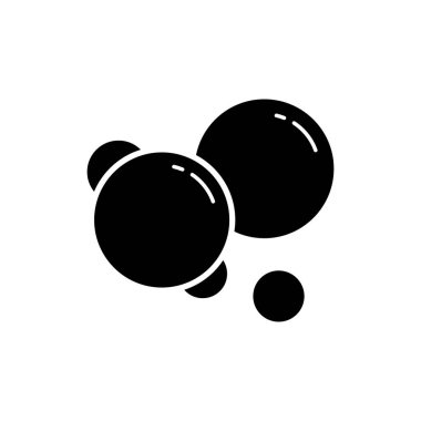 Sabun köpüğü silueti simgesi. Köpüklü Su, İçki, Şampanya ve Soda Black Icon. Temizlik, Çamaşır, Çamaşır Elementi. Çember Sabun Piktogramı. İzole Vektör İllüstrasyonu