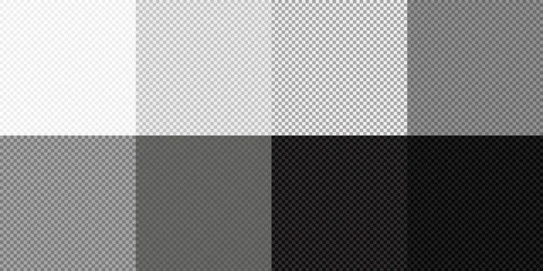 Прозрачный фоновый набор. Белый, серый, черный квадрат. Шаблон Шембелла Чекера. Сетка заднего плана. Абстрактный современный дизайн. Векторная миграция — стоковый вектор