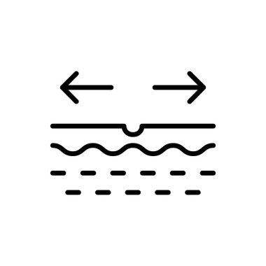 Pore Açılış Güzellik Prosedürü Hattı Simgesi. Pore Widening Kozmetoloji Problemi Doğrusal Pictogram. Cilt Bakımı, Temizlik, Taslak İkonun Soyulması. Düzenlenebilir Vuruş. İzole Vektör İllüstrasyonu