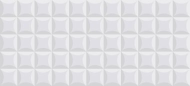Geometrik fayans beyaz arka plan. Geometrik doku deseni. Dekorasyon için Basit Kare Döşeme Deseni. Geometri Yüzey Şablonu. Soyut Modern Duvar Kağıdı Tasarımı. Vektör İllüstrasyonu