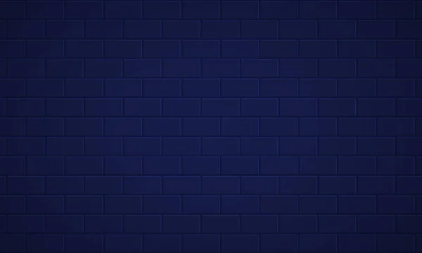 Mörkblå tegel vägg textur bakgrund. Stenmaterial Konstruktion Bakgrund. Bygga betongmurningsmönster. Blue Brickwork Vintage Mall. Abstrakt Bakgrund Design. Vektor Illustration — Stock vektor