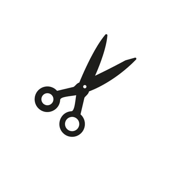 Икона силуэта ножниц. Инструмент для стрижки черных пиктограмм. Портные или икона Парикмахерских ножниц. Изолированная векторная иллюстрация — стоковый вектор