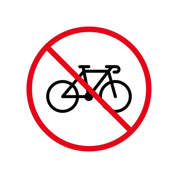 Велосипедний Цикл Ban Black Silhouette Значок Велопарковка Заборонена Піктограма Велосипедна — стоковий вектор