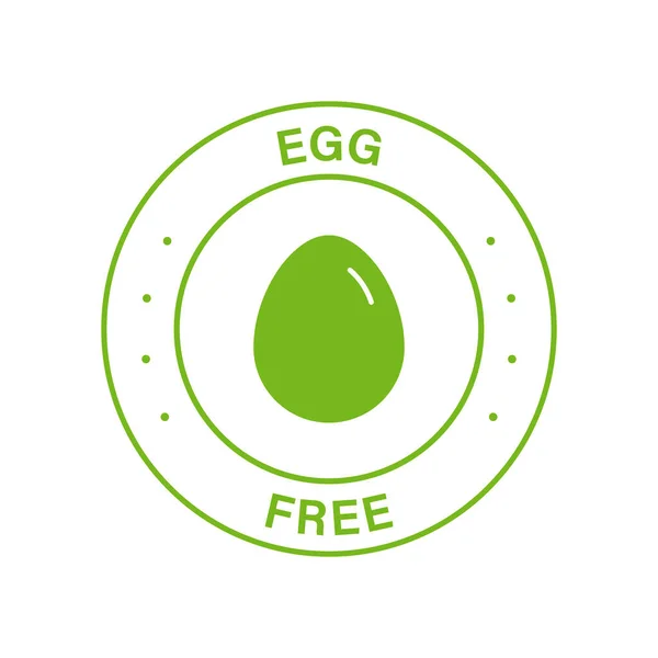 Egg Range Free Green Circle Stamp Chicken Organic Eggs Icon — Vettoriale Stock