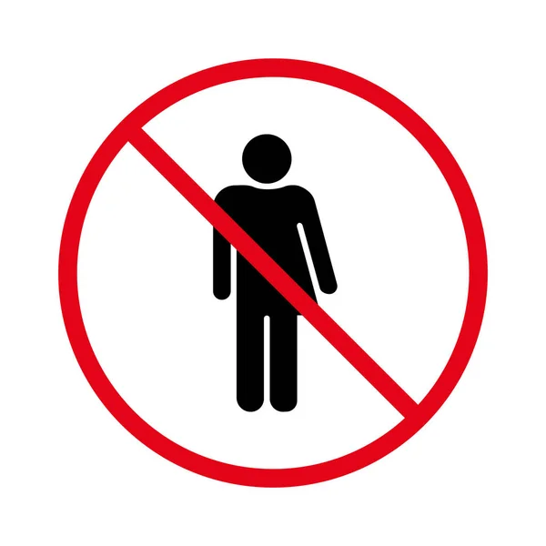 Ban Transgender Black Silhouette Icon Forbid All Gender Restroom Pictogram — Vettoriale Stock