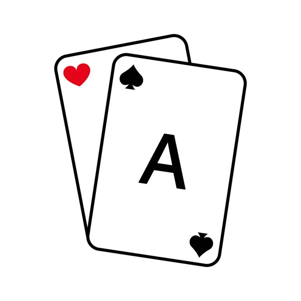 Casino Game Card Deck Glyph Pictogram Play Card Black Icon — 스톡 벡터