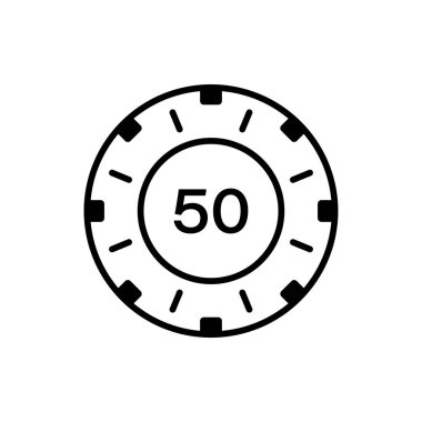 Chip Casino Roulette Vegas Black Pictogram. Money Bet Circle Token. Coin Lucky Play Risk Gambling Game Club Flat Line Symbol. Poker Chip Outline Icon. Isolated Vector Illustration.
