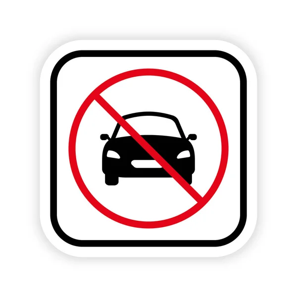 Automobile Drive Forbidden Black Silhouette Icon Vehicle Car Auto Ban —  Vetores de Stock