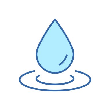 Water Drop Linear Icon. Water Droplet and Splash Line Icon. Editable stroke. Vector illustration.