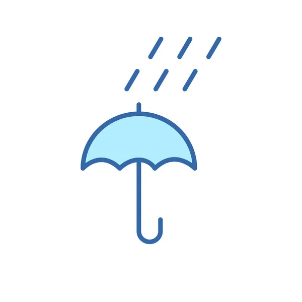 Εικονίδιο Γραμμής Ομπρέλας Γραμμικό Εικονόγραμμα Χρώματος Έννοιας Βροχής Ομπρέλα Προστατευτική — Διανυσματικό Αρχείο