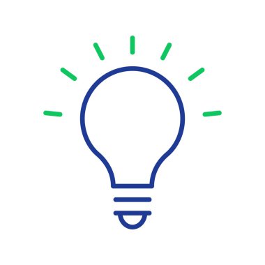 Lamba Doğrusal Simgesi. Ampul Hattı Simgesi. Yaratıcı Fikir Sembolü. Yenilik ve ilham kavramı. Düzenlenebilir felç. Vektör İzole Resimleri.