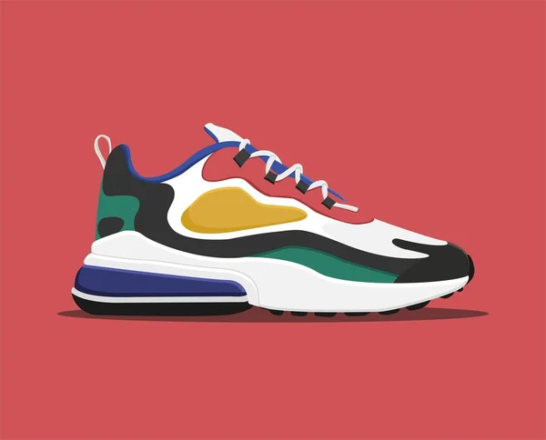 Sneakers Sports Shoes Running Shoes Vector Illustration — Archivo Imágenes Vectoriales