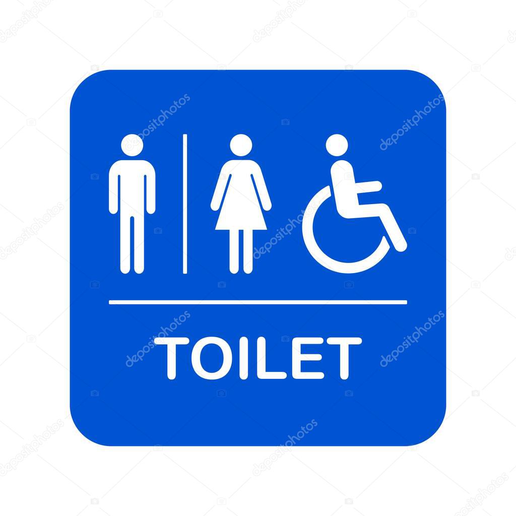 Restroom icon vector. symbol for web site Computer and mobile vector