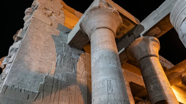 Der Antike Tempel Von Kom Ombo Ägypten Vor Dem Hintergrund — Stockfoto