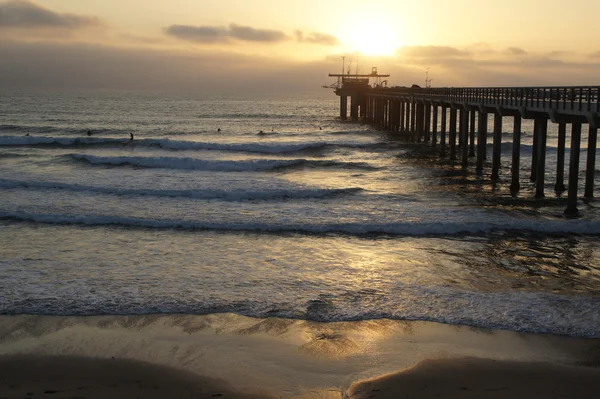 Scripps Pier at sunset — Stock Photo, Image