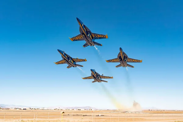 Jet Airplane Blue Angels Super Hornet Stíhačky 2022 Zimní Výcvik — Stock fotografie