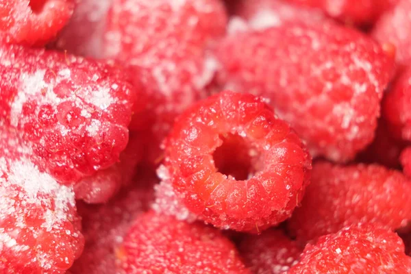 Raspberry Sugar Close Top View Obrazek Stockowy