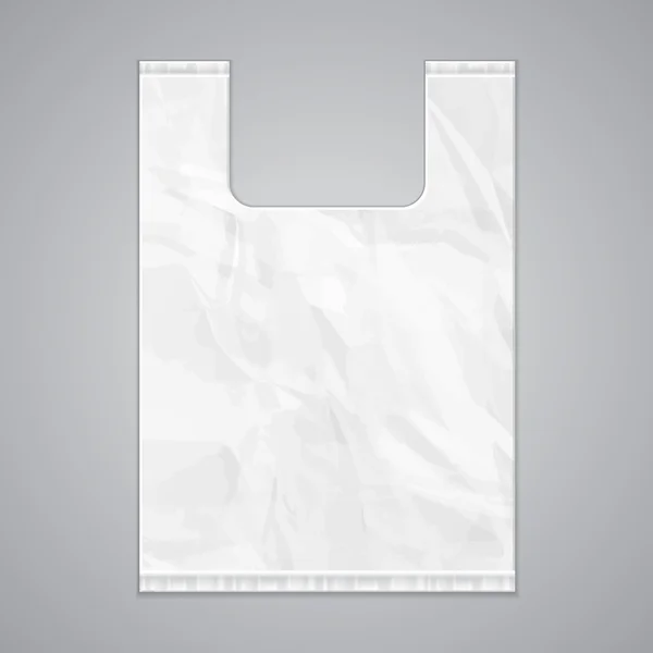 Tek kullanımlık plastik çanta paketi gri tonlamalı şablonu