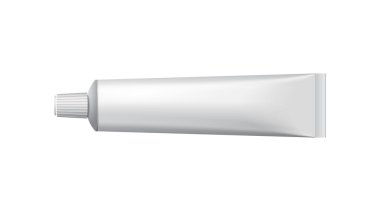 tüp diş macunu, krem veya jel gri, gümüş beyaz temiz. tasarımınız için hazır. vektör eps10 ambalaj ürün